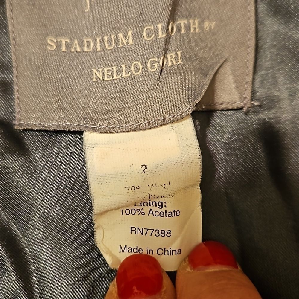 J Crew Gray Stadium Cloth Nello Gori Wool Peacoat Jacket Double Breasted Size 2 - Picture 7 of 10